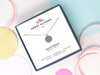 Sagittarius Zodiac Necklace in Sterling Silver